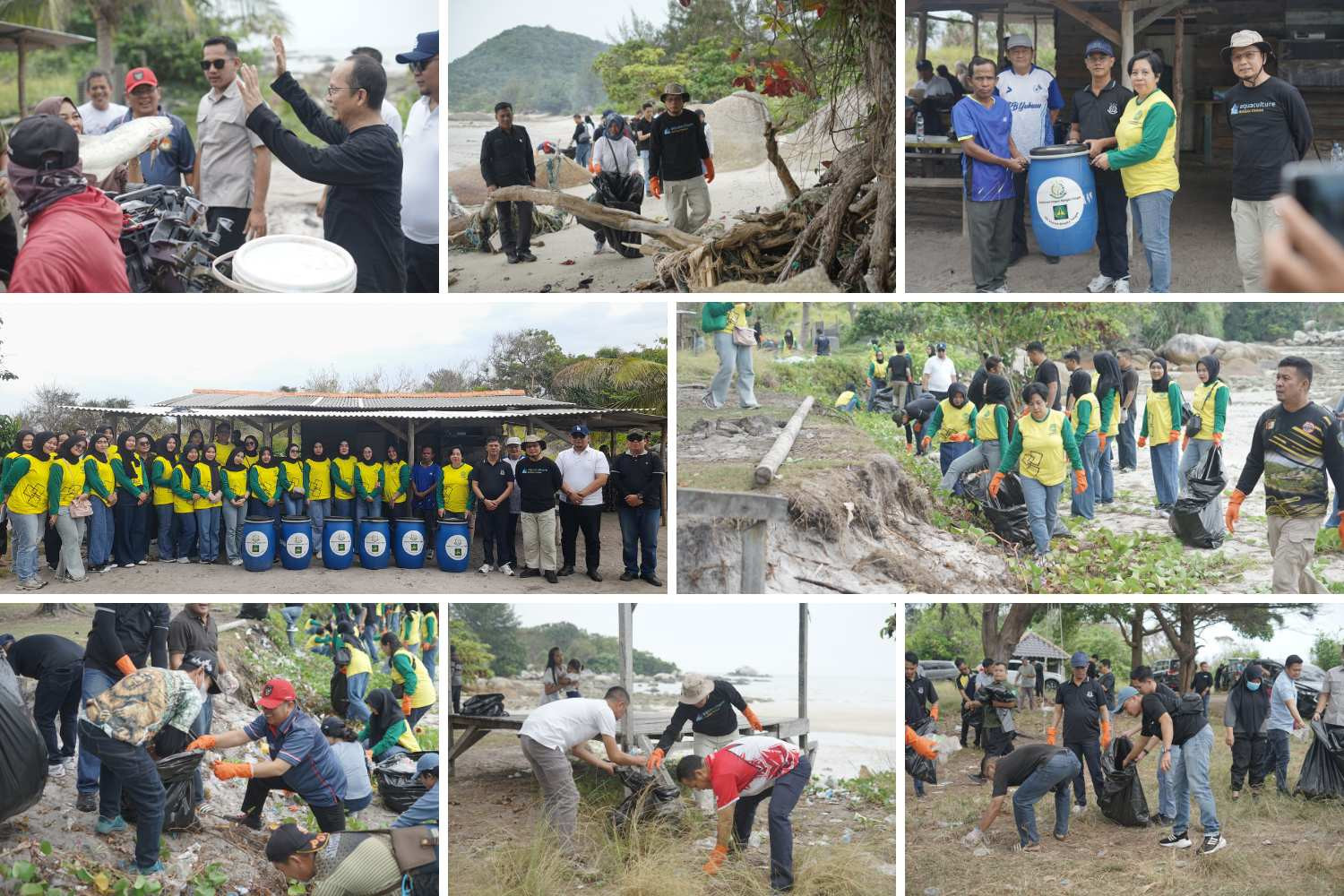 Wujudkan Program ASRI Presiden RI, Pemkab dan Kejari Bangka Tengah Gercep Bersihkan Pantai Tanjung Berikat